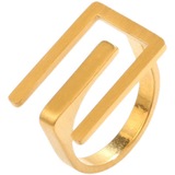 Золотое брендовое кольцо, не выцветает, легкий роскошный стиль, на указательный палец