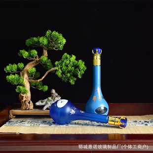 Source Wholesale 500ml Spray-Painted Baked Flower Glass Wine Bottle Homemade Pure Grain Wine Bottle Banquet Empty Wine Bottle