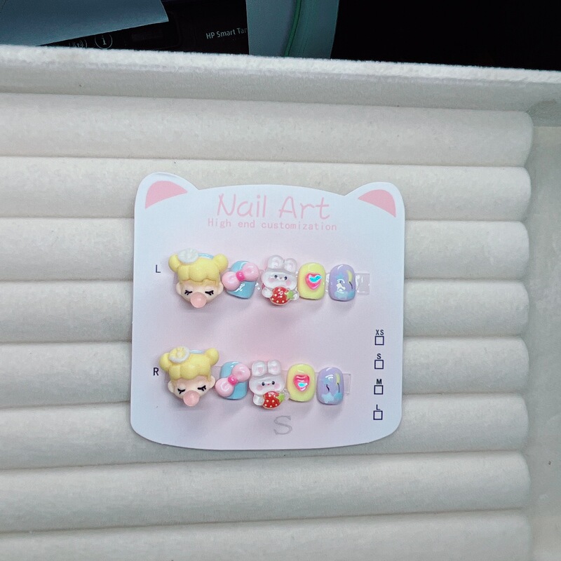 [91] Children's Armor Collection Bubble Girls 2-8 Years Old Handmade Student Nail Art Patch Anti-bite Patch