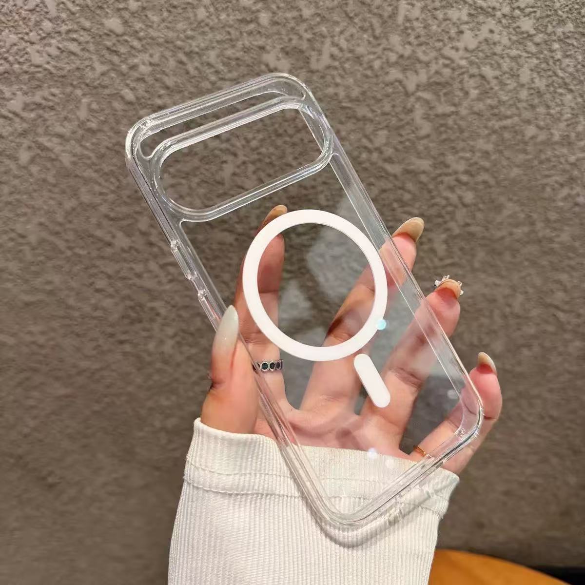 Transparent large hole magnetic suction