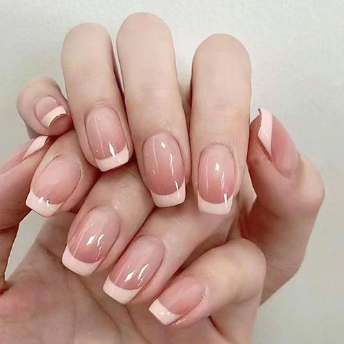 【Hollow French Auxiliary Sticker】Smiling Striped Wave Sticker Deep V Nail DIY French