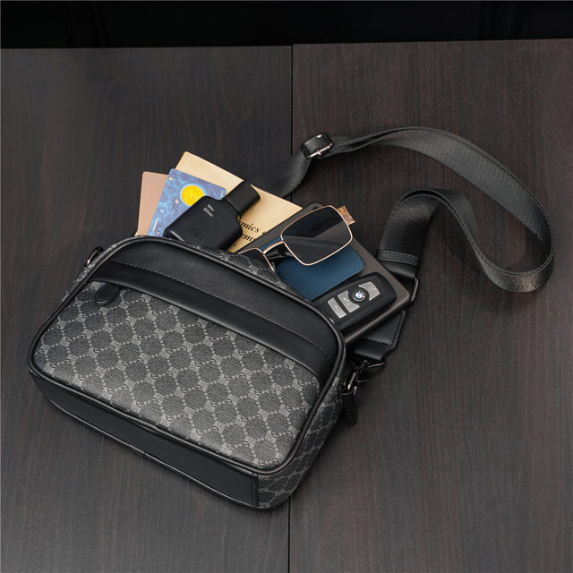 Luxury Plaid Crossbody Bag Men Brand Design PU Leather Shoulder Bag Man  Business Messenger Bag Male Mobile Phone Bag Falp Bag - AliExpress