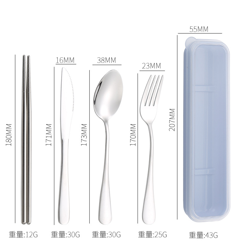 Cuchillo y tenedor de cubierta de acero inoxidable transfronterizo cuchillo y tenedor de tres piezas hotel cuchillo y tenedor de filete de comida occidental conjunto portátil regalos