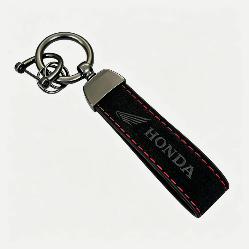 Advanced suede car keychain pendant logo key chain metal leather waist key ring wholesale Advanced suede car keychain pendant logo key chain metal leather waist key ring wholesale