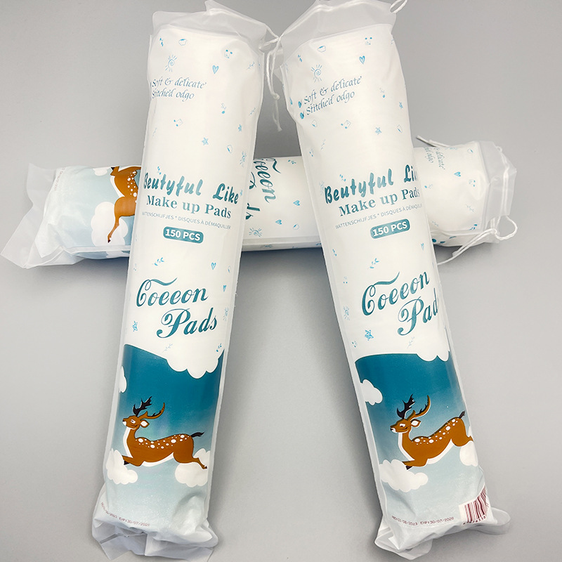 Suministro de fábrica suave absorbente sin pelusa desechable almohadilla de algodón redonda borde apretado presionando no es fácil de deformar