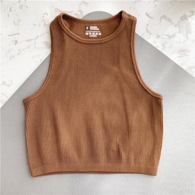 Tank Top Sans Manches T-shirts Streetwear Couleur Unie display picture 3