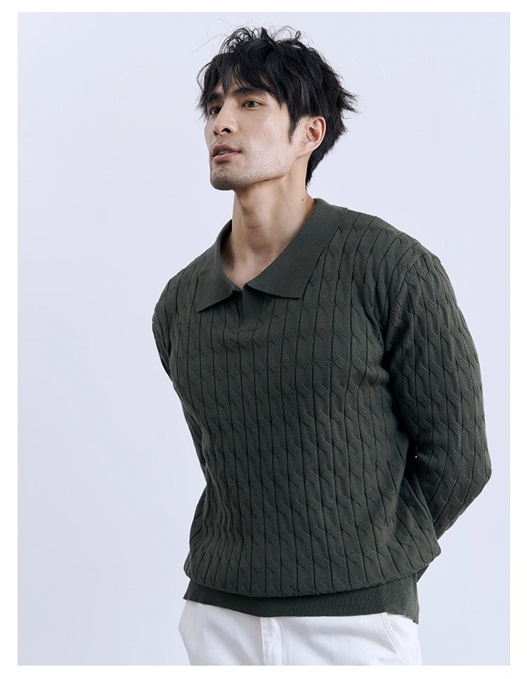 Polo oversize da uomo – Maglia estiva leggera in maglia traspirante ed elasticizzata, stile business casual con scollo a V (6 colori, taglie europee dalla S alla 2XL)_voghion.com
