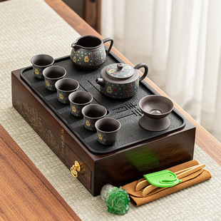 Japanese Multifunctional Storage Tea Tray Tea Set Home Kung Fu Tea Table Storage Integrated Simple Portable Travel
