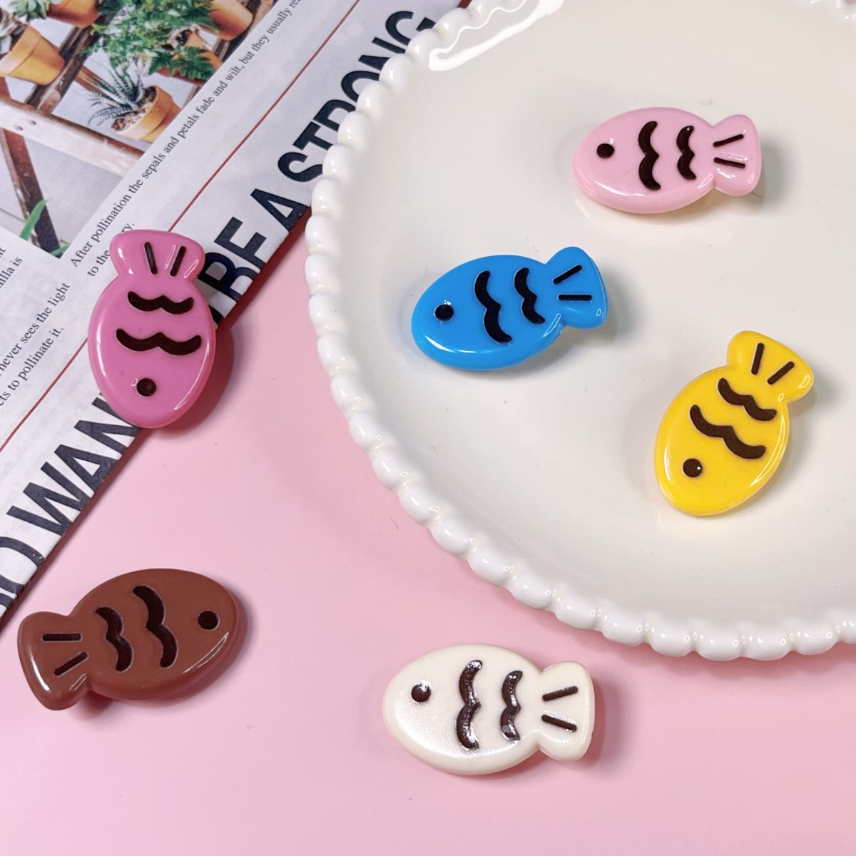 Cute Candy Color Snapper Grilled Hairpin, Instagram Sweet Girly Heart Fish Bangs Hair Clip, Korean and Japanese Versatile Cartoon Head Accessory