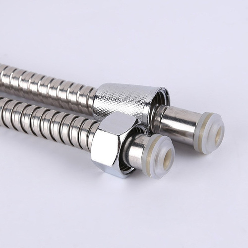 Stainless steel shower hose bathroom water heater water inlet pipe explosion-proof shower head shower pipe double buckle encryption pipe