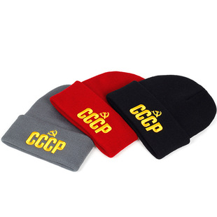 Foreign trade new McDonald's joint cactus wool hat CCCP warm knit hat winter