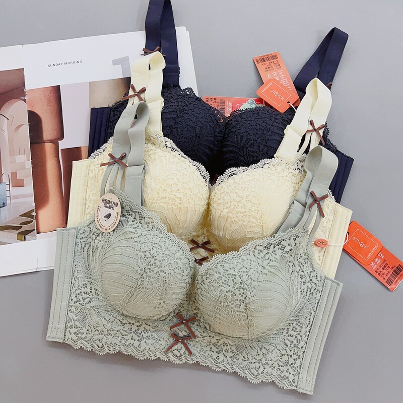 Gufei 25905 Bird's Nest Essence Fiber Small Breast Gathering Thick Cup Wireless Bra for Women with Side Breast Reduction and Anti-Sagging