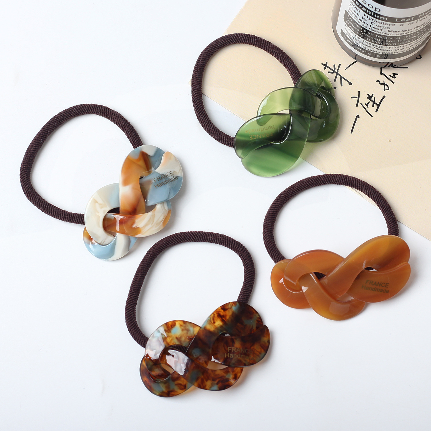 Cuerda para el cabello de celebridades de Internet Ácido acético, banda de goma de alta elasticidad, temperamento femenino, cuerda para el cabello, accesorios para el cabello coreanos, lazo para el cabello, tocado de cola de caballo