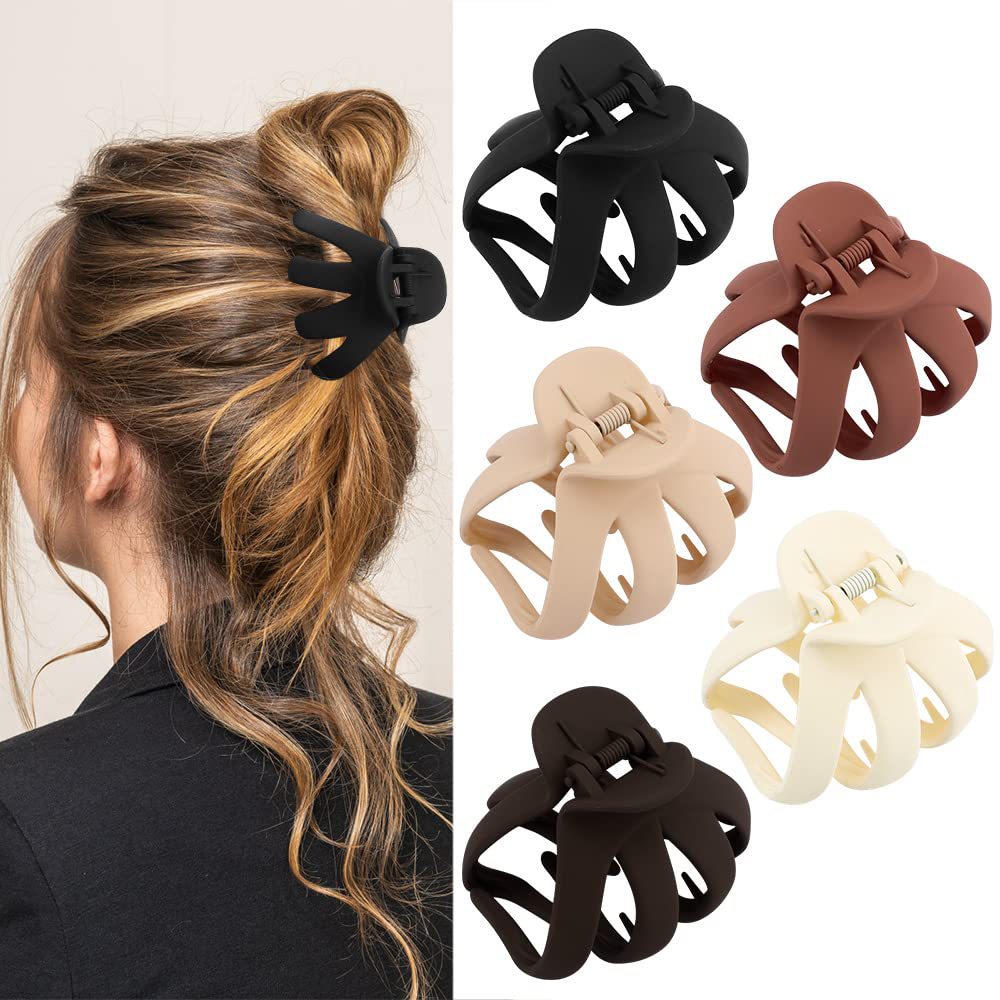 Horquilla de material de PC de estilo caliente de Amazon, pinza de tiburón esmerilado, accesorios para el cabello, garra de pulpo simple para mujer, pinza para el cabello en la parte posterior de la cabeza image 22