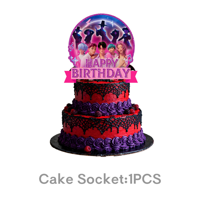 亚马逊新款POP猎魔男团主题生日派对用品套装纸盘纸巾桌布装饰|undefined