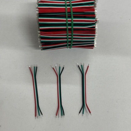 1571AWG26彩排线2p3p4p5p彩排线双头镀锡电子线红黑喇叭线