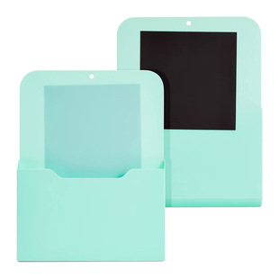 Mint Green Magnetic File Tool Storage Box Refrigerator Sticker Whiteboard Sticker Blackboard Sticker Magnetic Suction Box Hanging File Box