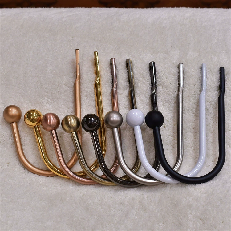 Yonghao аппаратные трансграничные поставки с завода прямой ремешок для штор из алюминиевого сплава маленький крючок для штор с круглой головкой настенный крючок