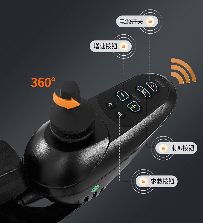 Yingkang Electric Wheelchair, Foldableing Lightweight Scooter for Disabled People and the Elderly, Intelligent Fully Automatic Four-Wheel Scooter