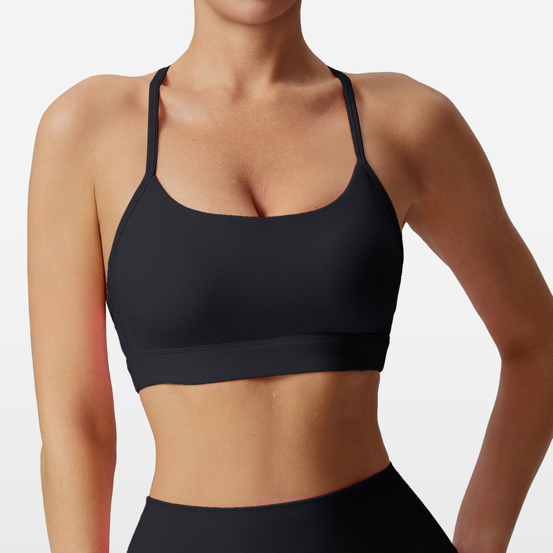 Luluスポーツ下着女性ファッションフィットネスウェア細い肩ベルト防震速乾フィットネスヨガ服ブラジャーヨガベスト|undefined