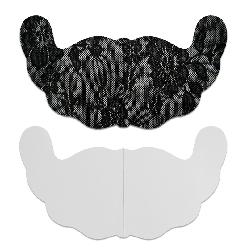 레이스 풀 가슴 스티커-블랙