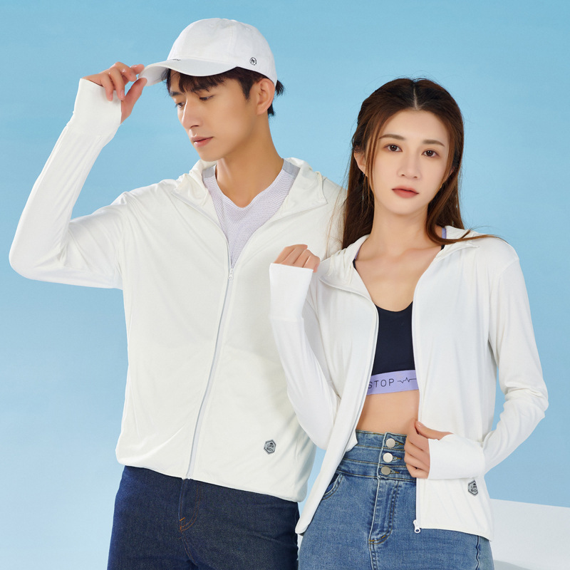 UPF50 + chaqueta de protector solar de hielo de color sólido para hombres 2025 nuevo chaqueta de verano anti-UV transpirable para hombres al aire libre