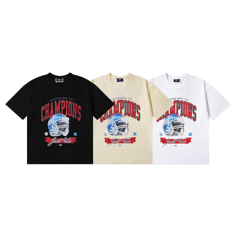 American fashion brand KITH golf champion commemorative edition printed high-quality double-thread pure cotton casual short-sleeve T-shirt for men
