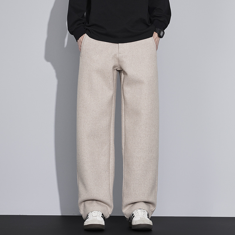 2025 nuevo otoño japonés retro lana de oveja pantalones casuales para hombres sueltos estilo americano image 3