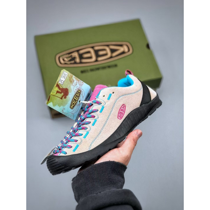 White blue and pink lace