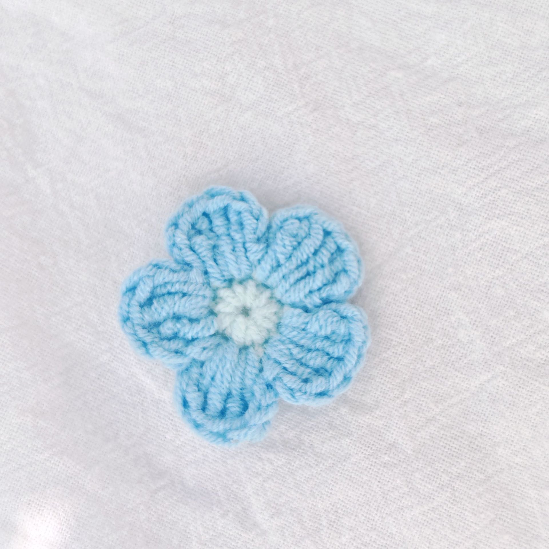 3.5cm 하늘색 꽃-1