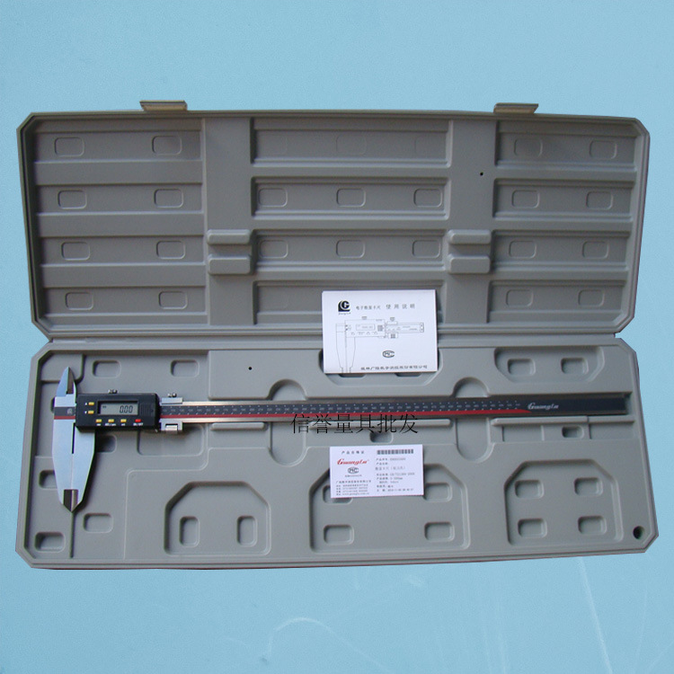 广陆双刀爪数显卡尺0-400/500/600/800/1000mm0.01mm数显卡尺包邮