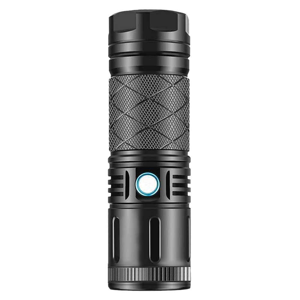 抖音热卖新款户外防水USB充电小钢炮白激光远射战术大功率手电筒