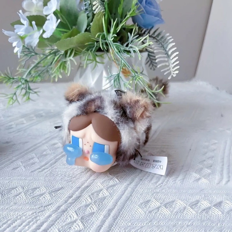 国境を越えた新製品 CRYBABY ヒョウ猫シリーズ ビニールぬいぐるみペンダント キーホルダー ブラインドボックス ギフト|undefined