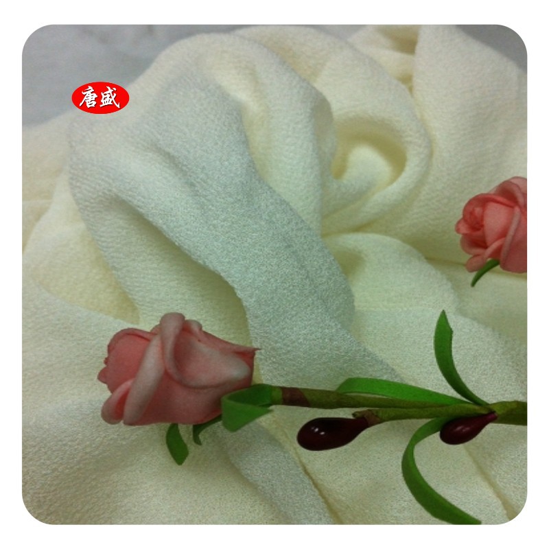 厂家直营 RPET100D雪纺女装面料 再生涤纶100D雪纺珠面料 可供TC