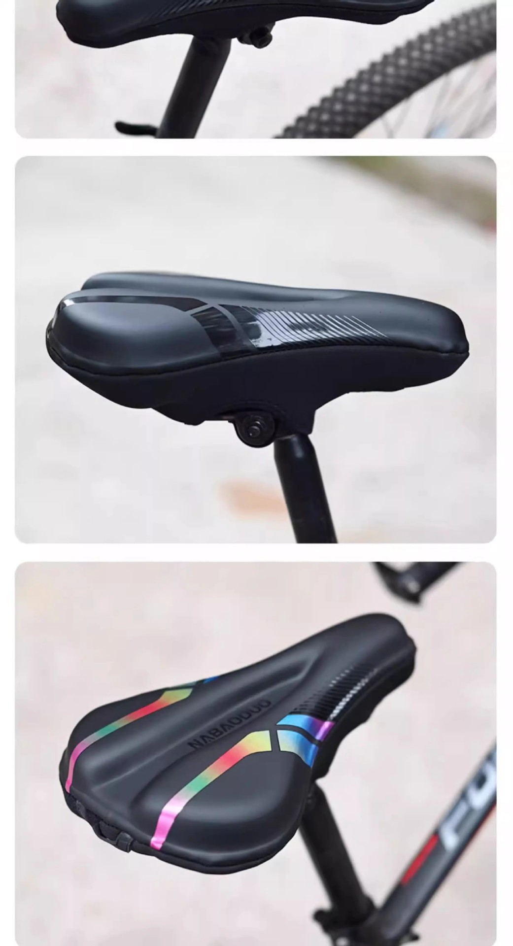 Bicycle seat cushion cover to prevent butt pain, soft road bike seat cushion cover, complete collection of cycling accessories, mountain bike seat cover