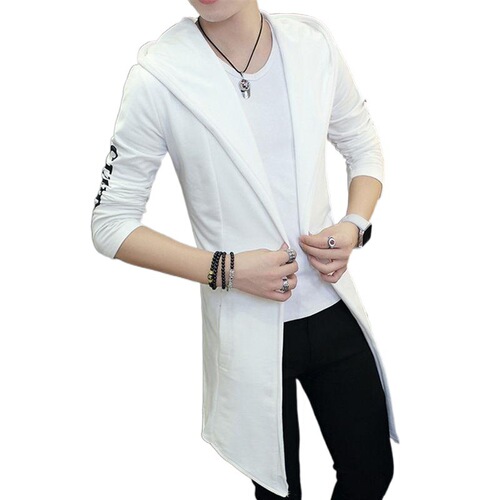 Long coat for boys in autumn and spring, trendy trench coat, unisex long coat, versatile robe, outerwear for boys, Korean style, hip-hop style trench coat