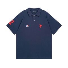 正确版本巴黎新款Polo衫胸前刺绣简约休闲百搭男女情侣短袖T恤