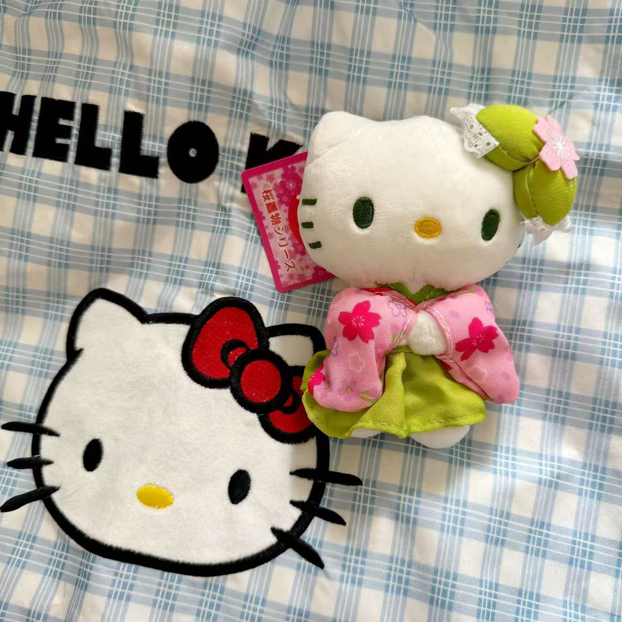 かわいいアニメハワイ水泳圏Kittyぬいぐるみストラップkt猫かばん掛けキーホルダープレゼント