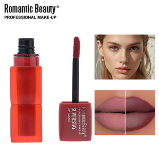 Cross-Border Small Square Tube Lipstick Lip Glaze Long-Lasting Matte Lipstick Velvet Texture Cosmetics Lipstick Custom Processing