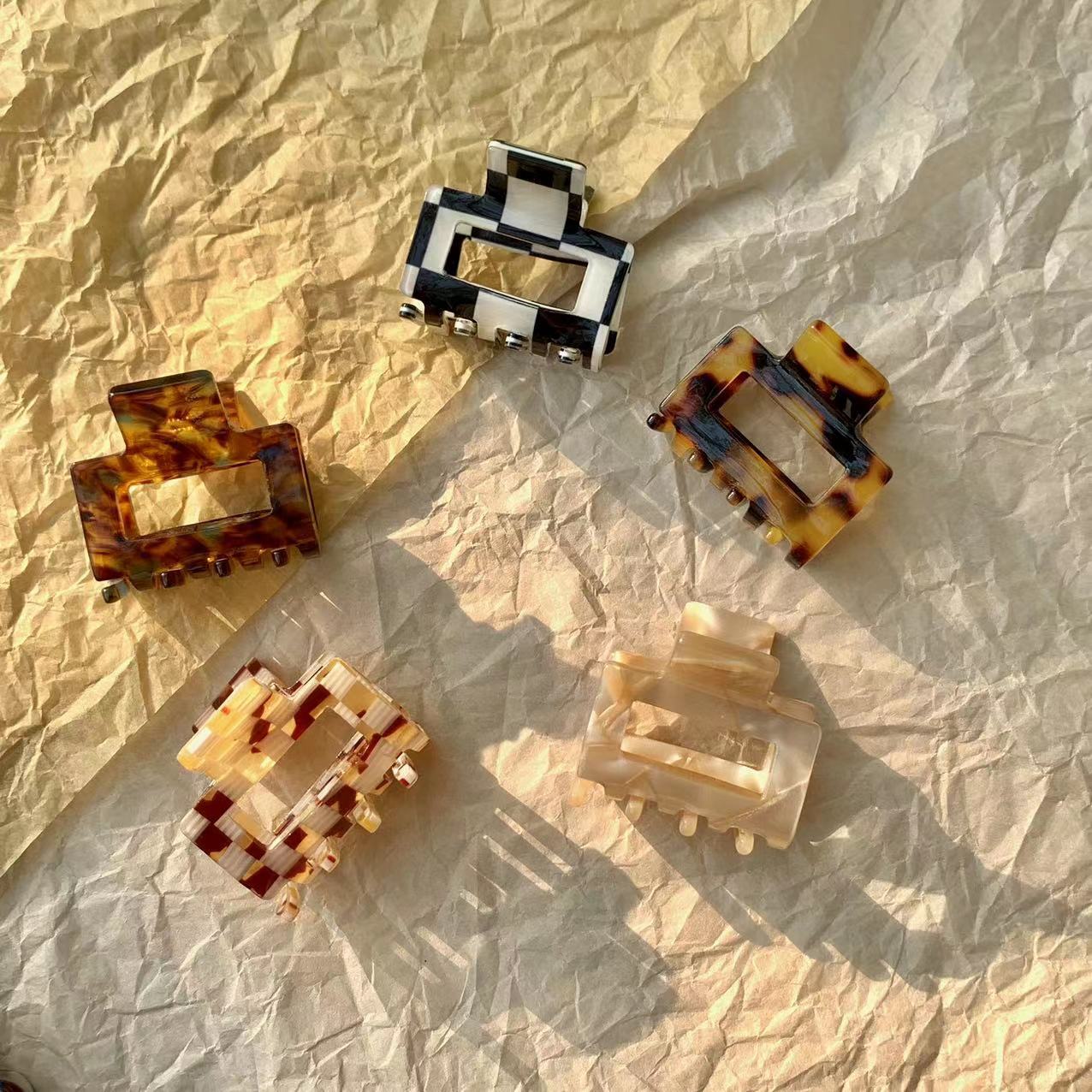 Geometric Pattern Simple Style Geometric Acetic Acid Sheets Hair Claws