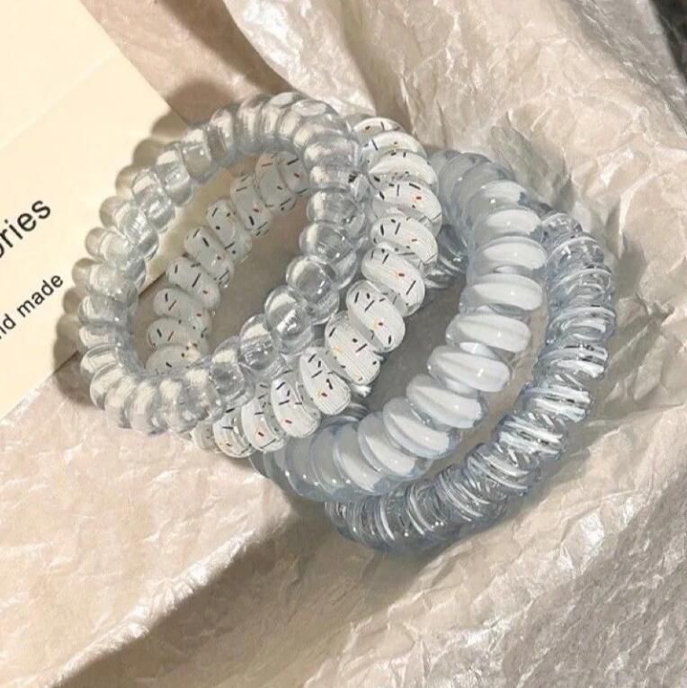 电话线发圈韩版少女发饰网红高级感清新百搭头绳女扎头发耐用发绳|undefined