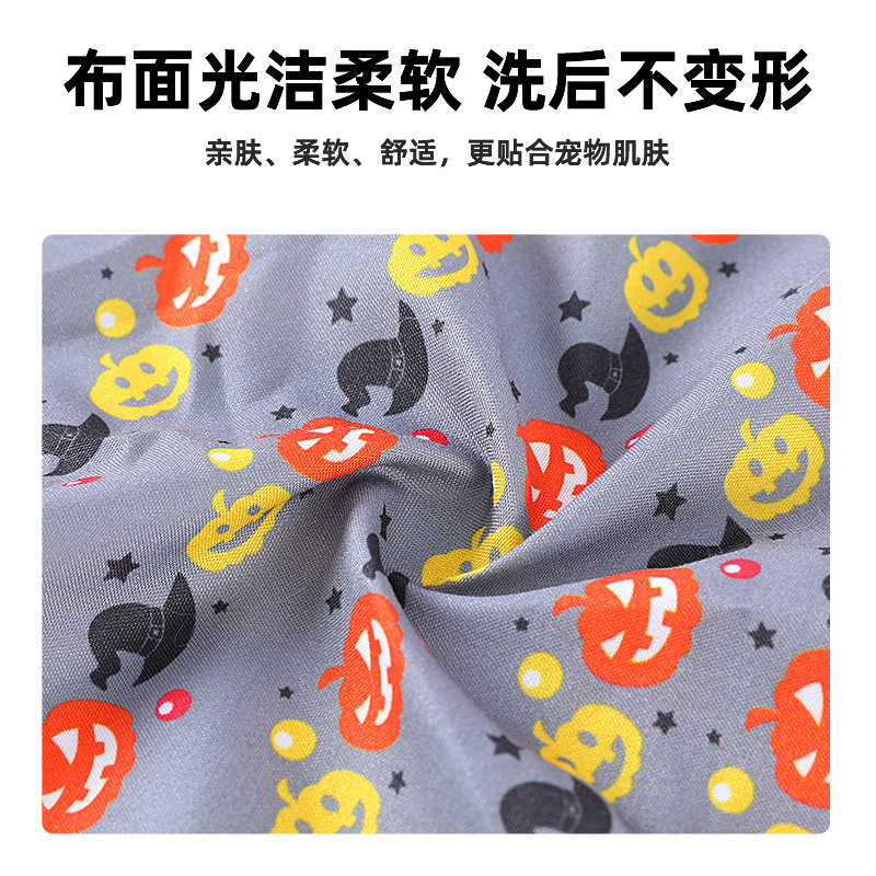 Nueva mascota transfronteriza Toalla de triángulo de Halloween Toalla de saliva de perro Toalla de gato collar de babero joyas para mascotas en stock