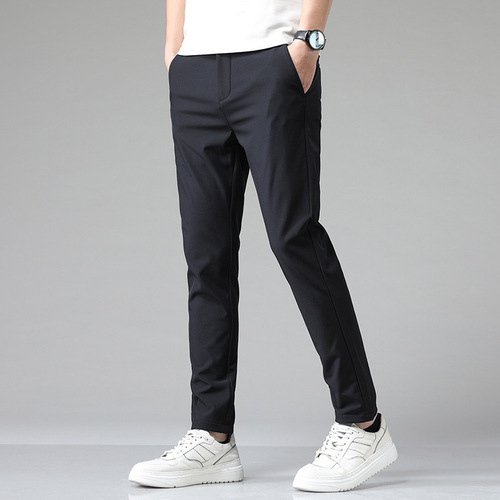 Soft and Elastic Casual Pants for Men - Multi-Color College Style Straight Leg Pants - Versatile Long Pants - Light Business