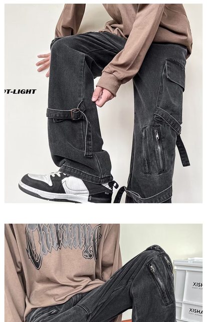 Women's Men's Y2k Clothes Jeans Clothing Cargo Pant Wide Leg