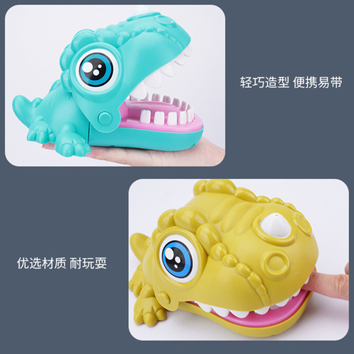 Large crocodile bites finger sound and light shark spoof parent-child game evil dog bites hand toy children's trick props