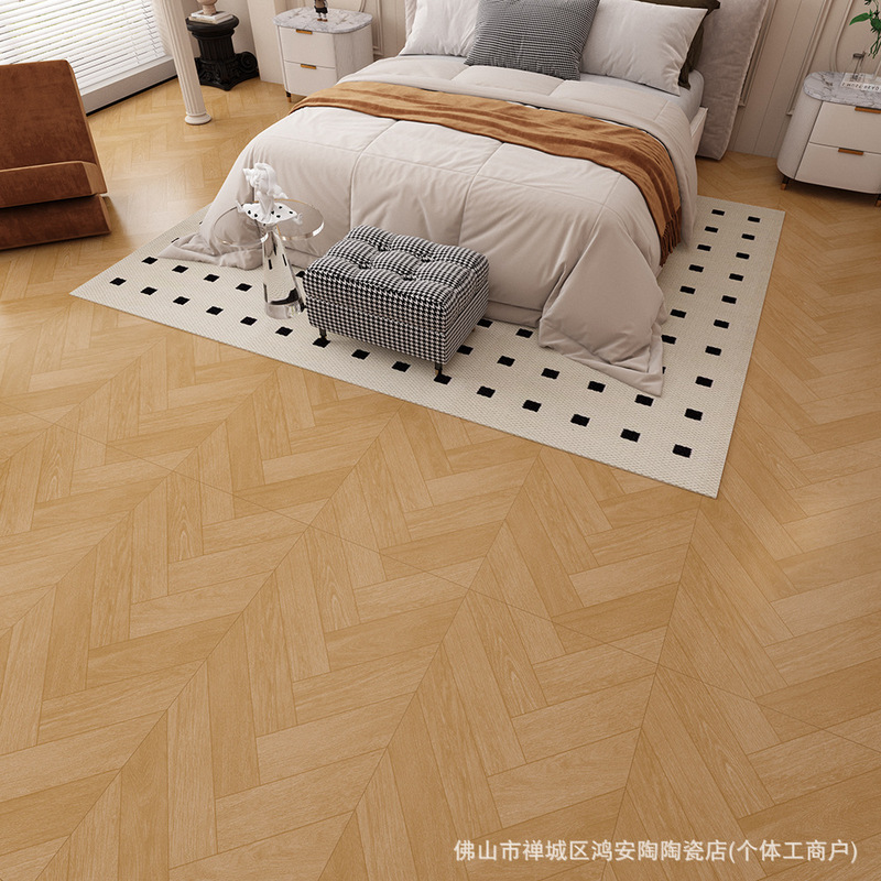 広東佛山ログスタイル木目調タイル 600X1200 リビングルーム寝室床タイルバルコニーキッチンノンスリップ床タイル|undefined