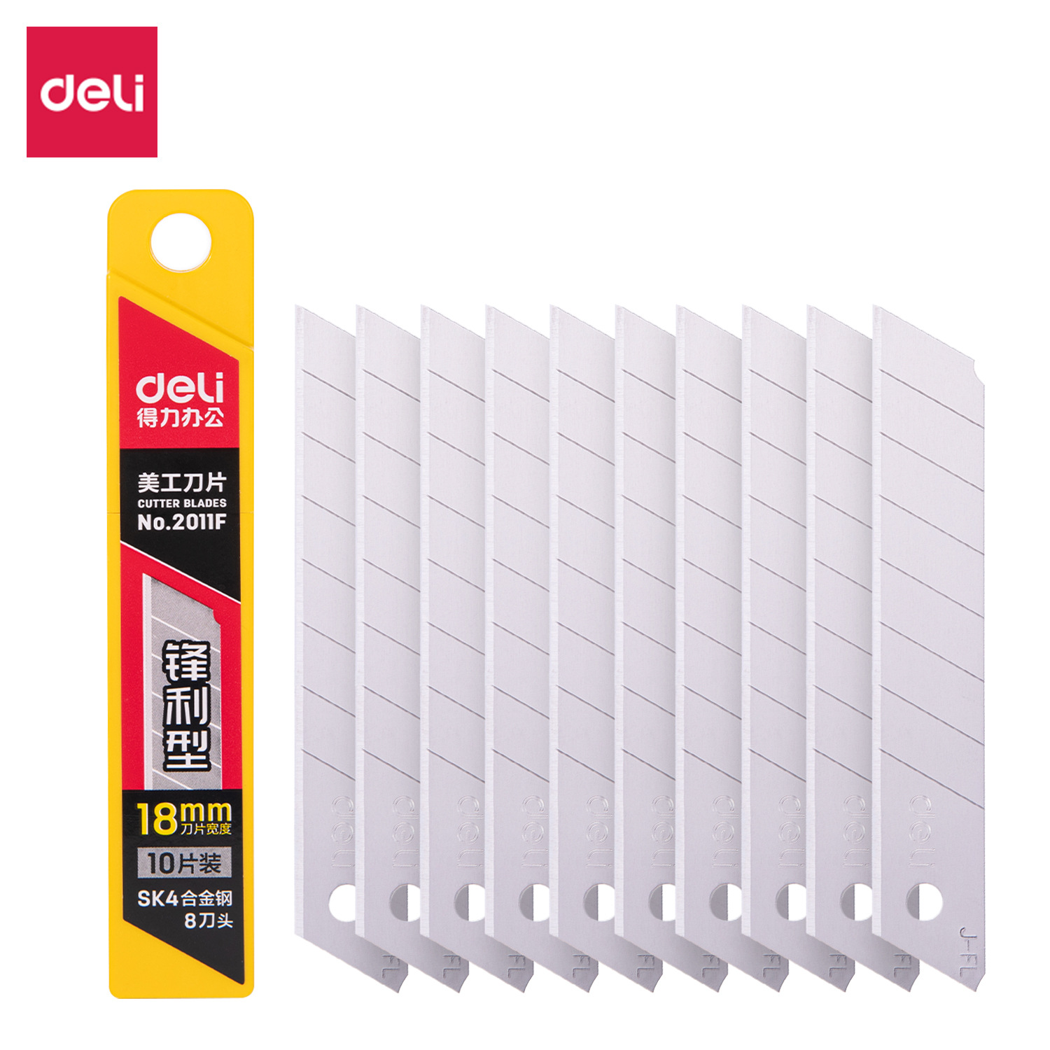 Leili 2011F Large Sharp Utility Knife Blade (10/Pack) Paper Cutting Knife Sharp and Durable Zinc Alloy