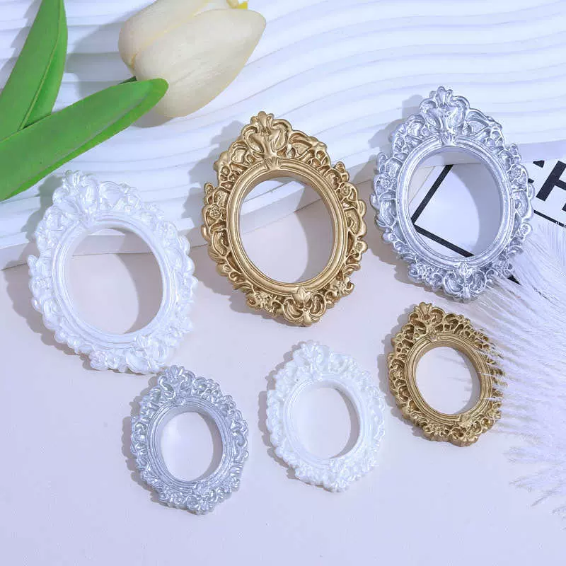 复古椭圆相框 创意新款 diy树脂配件奶油胶手机壳材料头饰工艺品