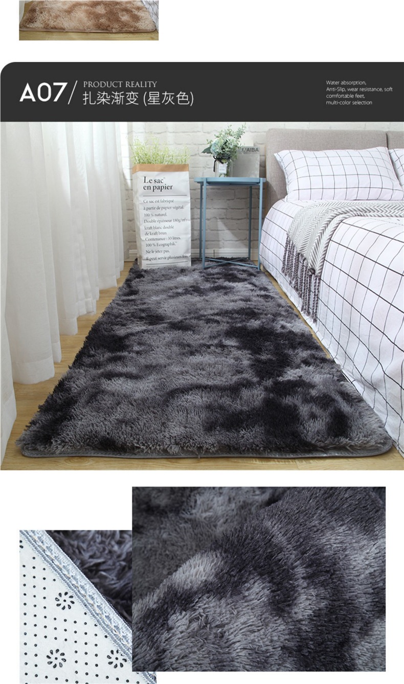 Scandinavian Ins Style Girls' Room Carpet Bedroom Full of Cute Popular Same Style Bedside Plush Blanket Floor Mat