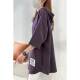 Small Fish Scale plus size Women's Top Labeling Hooded Hem Irregular T-Shirt 2025 Summer New Loose chubby girl